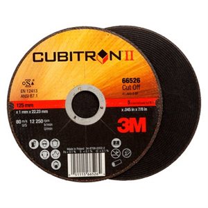 3M 66526 - MEULE TRONÇONNEUSE CUBITRON II, T1, 5 X 0,045 X 7 / 8"