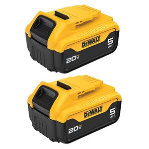 DEWALT DCB205-2 – 20V MAX LI-ION BATTERY 2-PACK (5.0 AH)