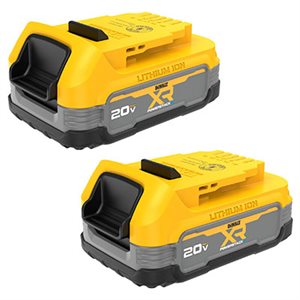 DEWALT DCBP034-2 – 20V MAX POWERSTACK COMPACT BATTERY 2-PACK (1.7AH)