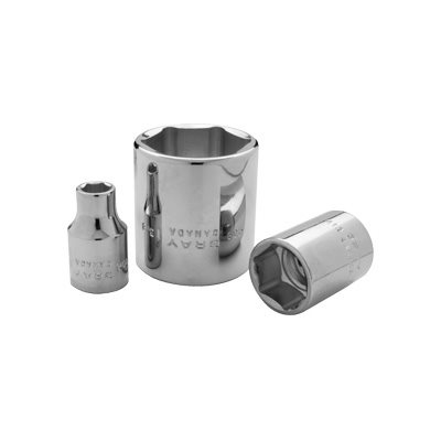 GRAY TOOLS 408 - PRISE 1 / 2 PO DOUILLES STANDARD CHROMÉES SAE 6 PANS - 1 / 2" GRAY TOOLS 408 - PRISE 1 / 2 PO DOUILLES STANDARD CHROMÉES SAE 6 PANS - 1 / 2"