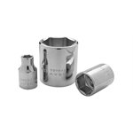 GRAY TOOLS 408 - PRISE 1 / 2 PO DOUILLES STANDARD CHROMÉES SAE 6 PANS - 1 / 2"