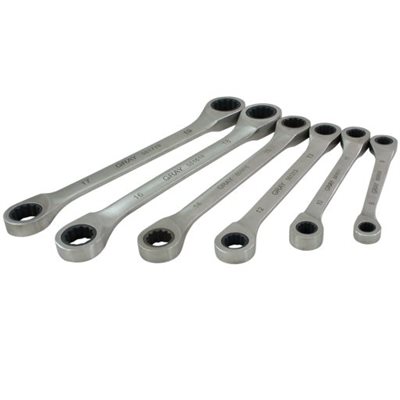 GRAY TOOLS 59706A - ENSEMBLE DE 6 CLÉS DOUBLES À TÊTE FIXE ET À TÊTE À CLIQUET MÉTRIQUES GRAY TOOLS 59706A - ENSEMBLE DE 6 CLÉS DOUBLES À TÊTE FIXE ET À TÊTE À CLIQUET MÉTRIQUES