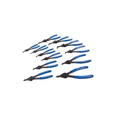 GRAY TOOLS B111 - 12 PIECE RETAINING RING PLIER SET, CONVERTIBLE INTERNAL / EXTERNAL, FIXED TIPS