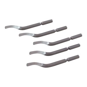 GRAY TOOLS DT-10-5 - 5 PIECE DEBURRING BLADE SET, CUTS RIGHT ONLY, (SHANK DIAMETER 2.5MM)