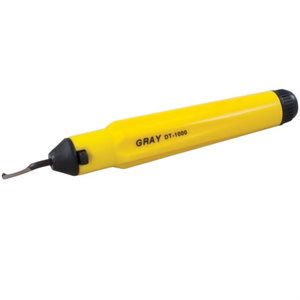 GRAY TOOLS DT1000 - 3 PIECE DEBURRING TOOL SET - 2 HIGH-SPEED BLADES IN PLASTIC HANDLE