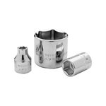 GRAY TOOLS MT17H - 17MM X 3 / 8" DRIVE, 6 POINT STANDARD LENGTH, CHROME FINISH SOCKET