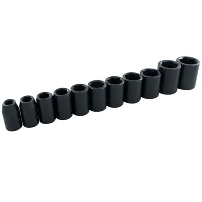GRAY TOOLS P11T - ENSEMBLE DE 11 DOUILLES 6 PANS STANDARDS POUR CLÉS À CHOCS SAE GRAY TOOLS P11T - ENSEMBLE DE 11 DOUILLES 6 PANS STANDARDS POUR CLÉS À CHOCS SAE