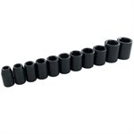 GRAY TOOLS P11T - ENSEMBLE DE 11 DOUILLES 6 PANS STANDARDS POUR CLÉS À CHOCS SAE