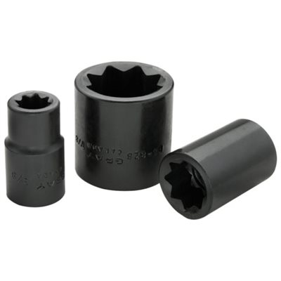GRAY TOOLS P4-812 - PRISE 1 / 2 PO DOUILLES DOUBLE CARRÉ POUR CLÉ À CHOCS STANDARD 8 PANS - 3 / 8" GRAY TOOLS P4-812 - PRISE 1 / 2 PO DOUILLES DOUBLE CARRÉ POUR CLÉ À CHOCS STANDARD 8 PANS - 3 / 8"