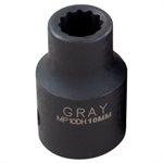 GRAY TOOLS MP22DH - 22MM X 1 / 2" DRIVE, 12 POINT STANDARD LENGTH, IMPACT SOCKET