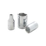 GRAY TOOLS V16 - 1 / 2" X 1 / 4" DRIVE 6 POINT, STANDARD LENGTH, CHROME FINISH SOCKET