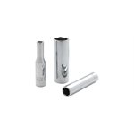 GRAY TOOLS VL109 - PRISE 1 / 4 PO DOUILLES PROFONDES CHROMÉES SAE 12 PANS - 9 / 32"