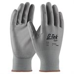 PIP G-TEK® GP33G125 – GENERAL PURPOSE SEAMLESS KNIT NYLON BLEND GLOVES WITH POLYURETHANE COATED FLAT GRIP ON PALM & FINGERS, GREY, SMALL