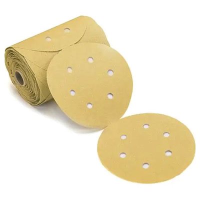 MIRKA 23-343-240 – GOLD 6" 6 HOLE PSA VACUUM LINKROL DISC GRIT:240 MIRKA 23-343-240 – GOLD 6" 6 HOLE PSA VACUUM LINKROL DISC GRIT:240