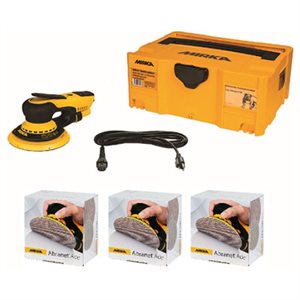 MIRKA MCA-RIDEROSACE-6 – ENSEMBLE DE PONCEUSE MIRKA DEROS 650CV AVEC ABRASIFS