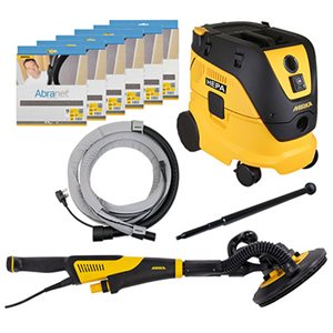 MIRKA MCA-LEROSS-CD – ENSEMBLE DE PONCEUSE MIRKA LEROS 950XCV AVEC EXTRACTEUR DE POUSSIÈRE ET ABRASIFS