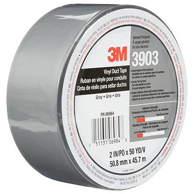 3M 7100145925 – RUBAN POUR CONDUITS EN VINYLE, 3903, GRIS, 50,8 MM X 45,7 M (2 PO X 50 V), 24 / CAISSE 3M 7100145925 – RUBAN POUR CONDUITS EN VINYLE, 3903, GRIS, 50,8 MM X 45,7 M (2 PO X 50 V), 24 / CAISSE