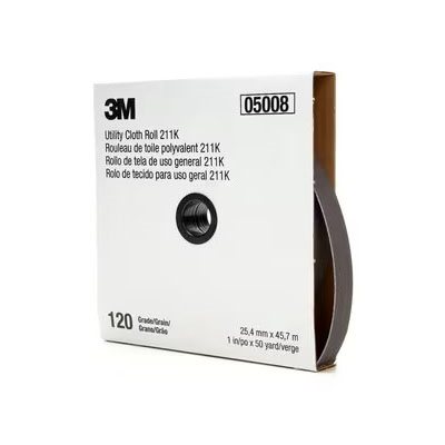 3M 7000118335 – ROULEAU DE TOILE ABRASIVE POLYVALENTE, 211K, GRAIN 120, 25,4 MM X 45,72 M (1 PO X 150 PI) 3M 7000118335 – ROULEAU DE TOILE ABRASIVE POLYVALENTE, 211K, GRAIN 120, 25,4 MM X 45,72 M (1 PO X 150 PI)