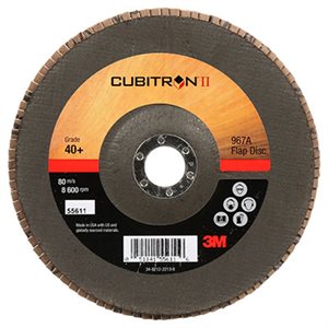 DISQUE À LAMELLES CUBITRON II, 967A, T27, 7" X 7 / 8", 40+, PO