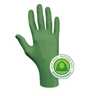 SHOWA 6110PFS - GANT JETABLE BIODÉGRADABLE EN NITRILE SANS POUDRE, 4 MIL, 9.5" (240 MM), BTE / 100, PETIT SHOWA 6110PFS - GANT JETABLE BIODÉGRADABLE EN NITRILE SANS POUDRE, 4 MIL, 9.5" (240 MM), BTE / 100, PETIT