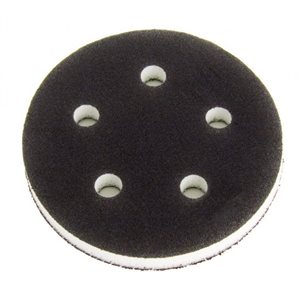 MIRKA 1055Y - 5" DIA. 1 / 2" THICK GRIP FACED INTERFACE PAD WITH 5 HOLES, 5 / PKG