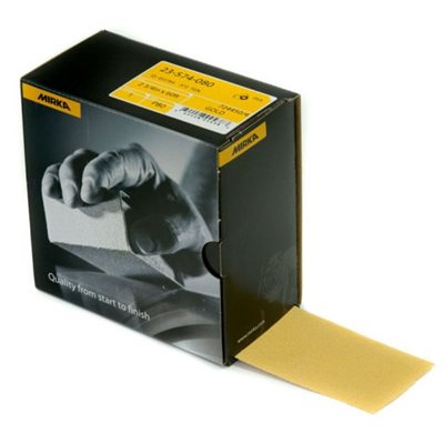 MIRKA 23-574-080 – BANDES AUTOADHÉSIFS PRÉCOUPÉS GOLD EN ROULEAU, 2-3 / 4" X 20 YDS., GRAIN 80, QTÉ. 1 MIRKA 23-574-080 – BANDES AUTOADHÉSIFS PRÉCOUPÉS GOLD EN ROULEAU, 2-3 / 4" X 20 YDS., GRAIN 80, QTÉ. 1