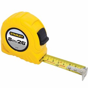 RUBAN À MESURER STANLEY 30-456, 8 M / 26 FT X 1"